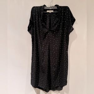 MONK & LOU size Medium Dress. Black with small white polka dots.